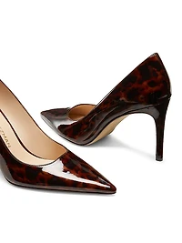 Power 85MM Tortoiseshell Patent Leather Pumps