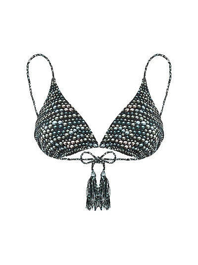 Pearl Jersey Triangle Bikini Top