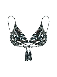 Pearl Jersey Triangle Bikini Top