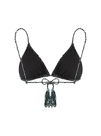 Pearl Jersey Triangle Bikini Top