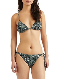 Pearl Jersey Triangle Bikini Top