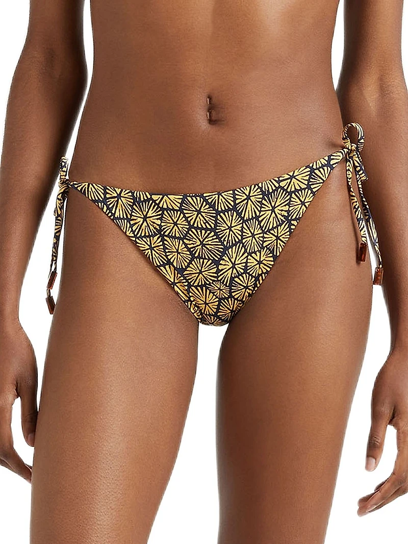 Carapaces Geometric Jersey Side-Tie Bikini Bottom
