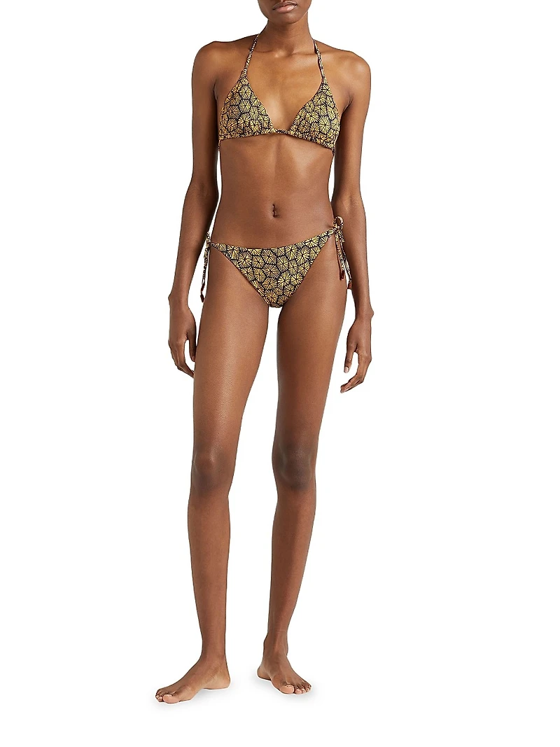 Carapaces Geometric Jersey Side-Tie Bikini Bottom