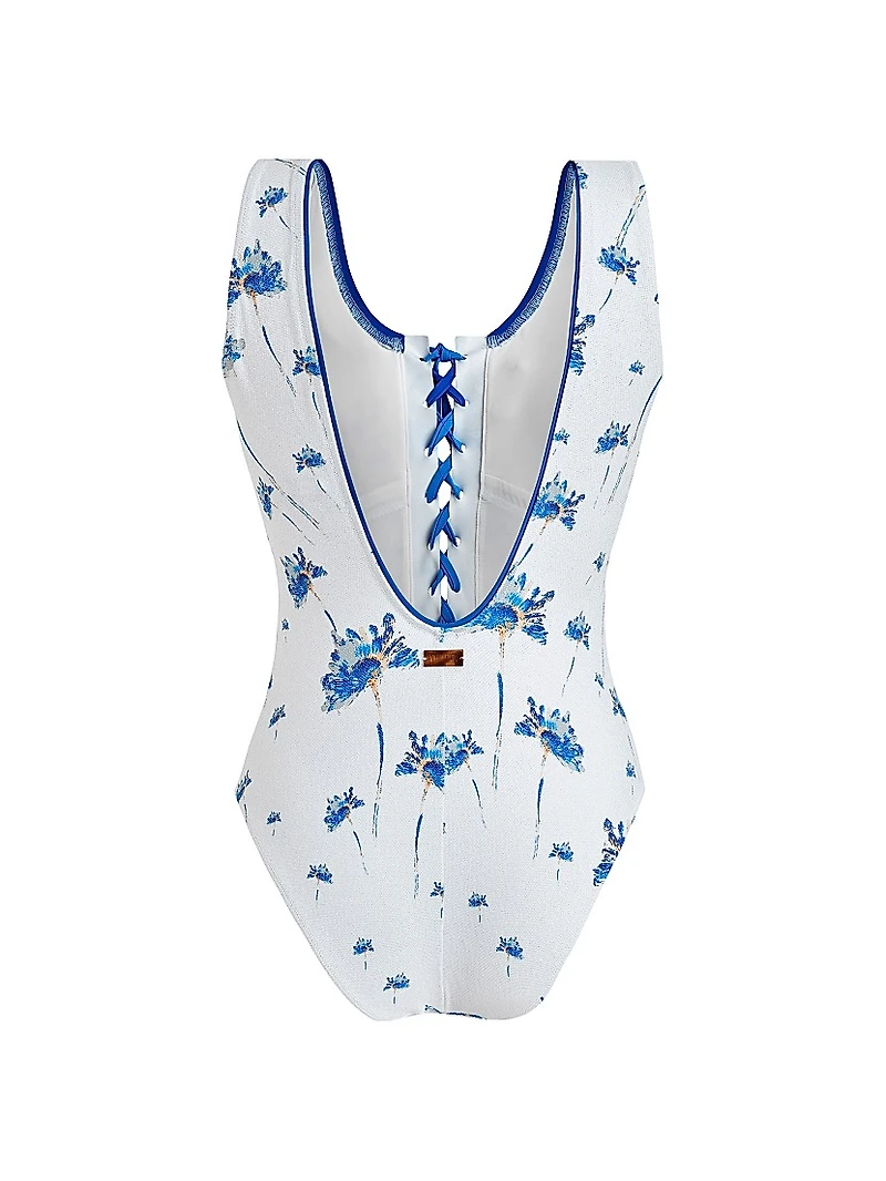Herbie Lace-Up One-Piece Swimsuit