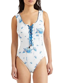 Herbie Lace-Up One-Piece Swimsuit