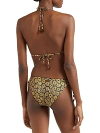 Carapaces Printed Triangle Bikini Top