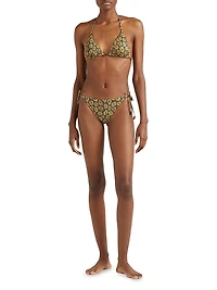 Carapaces Printed Triangle Bikini Top