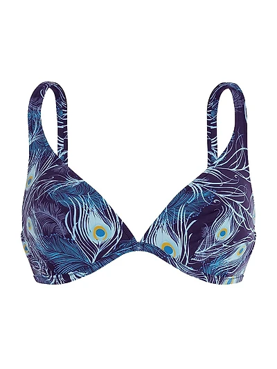 Eye Of The Wind Feather Underwire Bikini Top