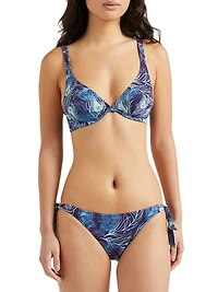 Eye Of The Wind Feather Underwire Bikini Top