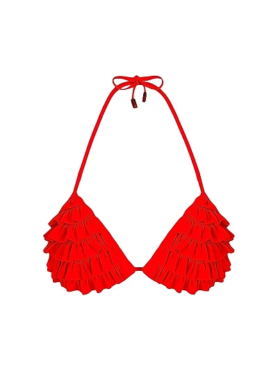 Ruffled Padded Bikini Top