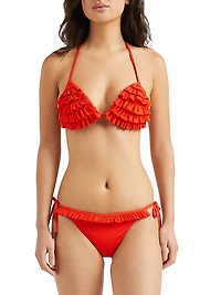 Ruffled Padded Bikini Top