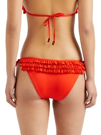 Ruffled Side-Tie Bikini Bottom