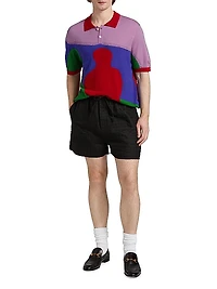 Multicolor Boy Knit Polo Shirt