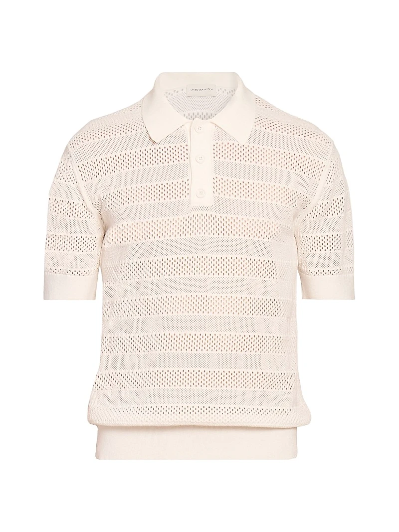 Mercy Striped Knit Polo Shirt