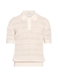 Mercy Striped Knit Polo Shirt