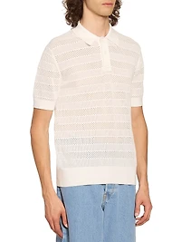 Mercy Striped Knit Polo Shirt