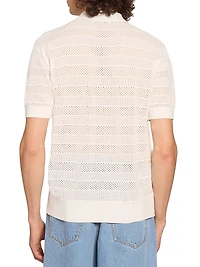 Mercy Striped Knit Polo Shirt