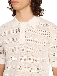 Mercy Striped Knit Polo Shirt