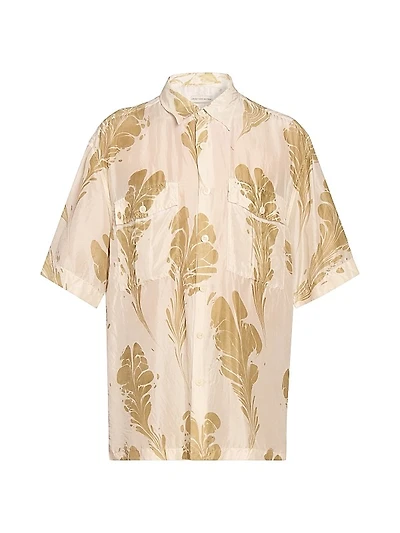 Cass Silk Button-Front Shirt