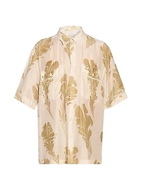Cass Silk Button-Front Shirt