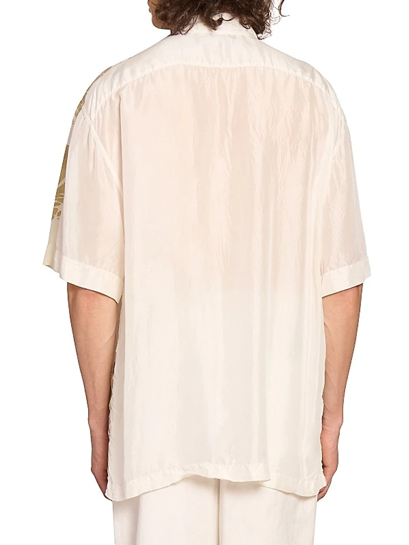Cass Silk Button-Front Shirt