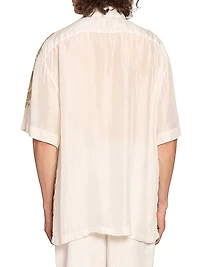 Cass Silk Button-Front Shirt