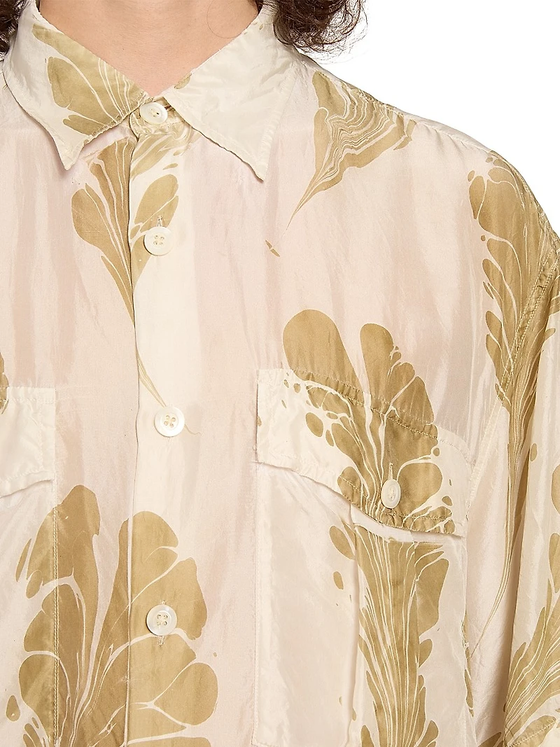 Cass Silk Button-Front Shirt