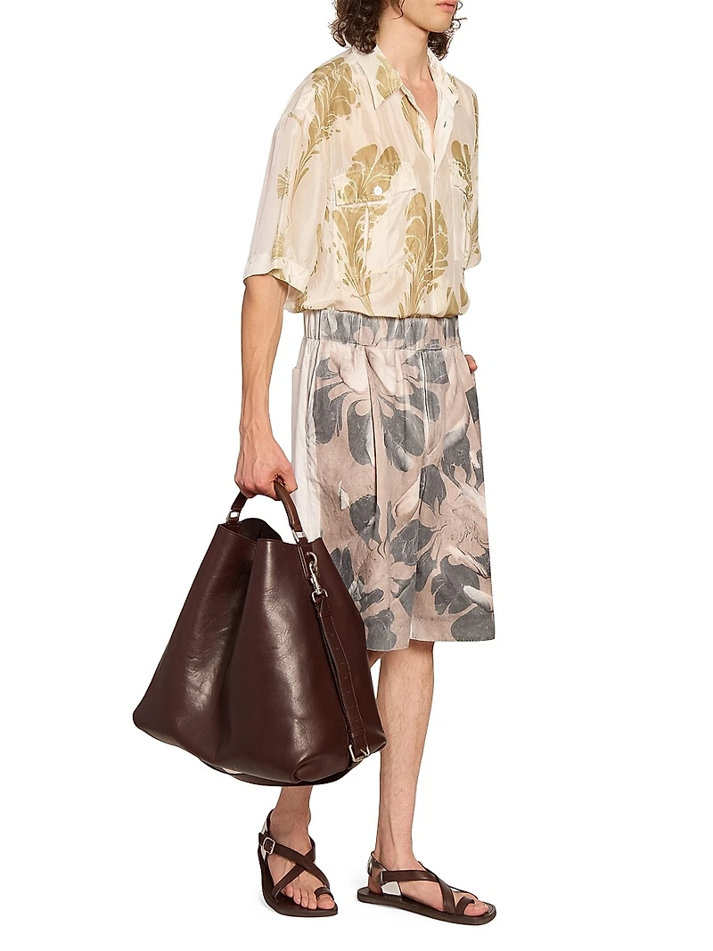 Cass Silk Button-Front Shirt