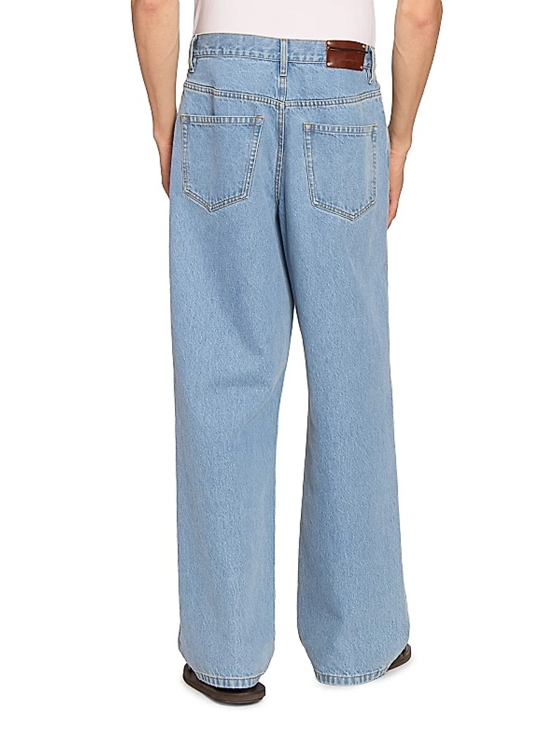 Pine Relaxed Wide-Leg Jeans