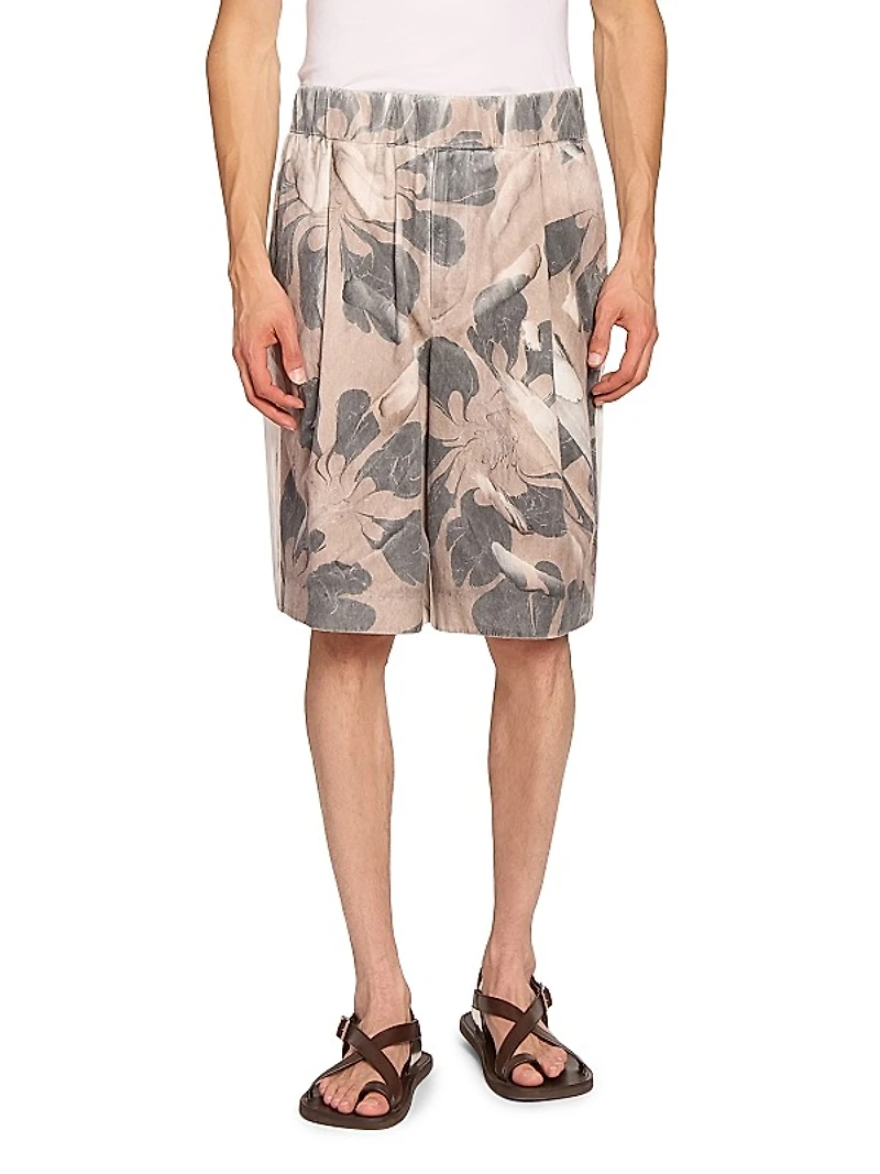 Plato Floral Pull-On Shorts
