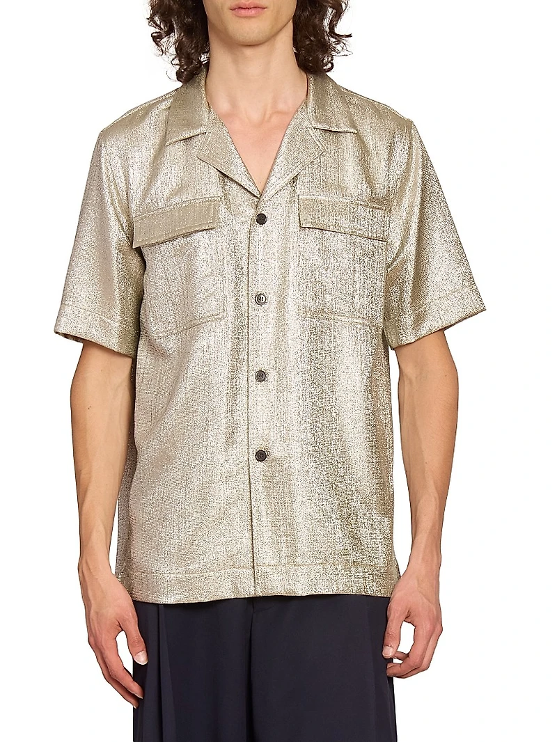 Cameron Shimmering Lamé Shirt