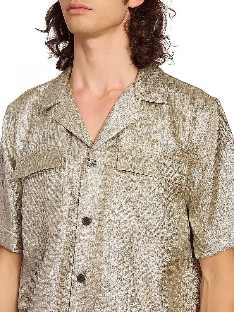 Cameron Shimmering Lamé Shirt