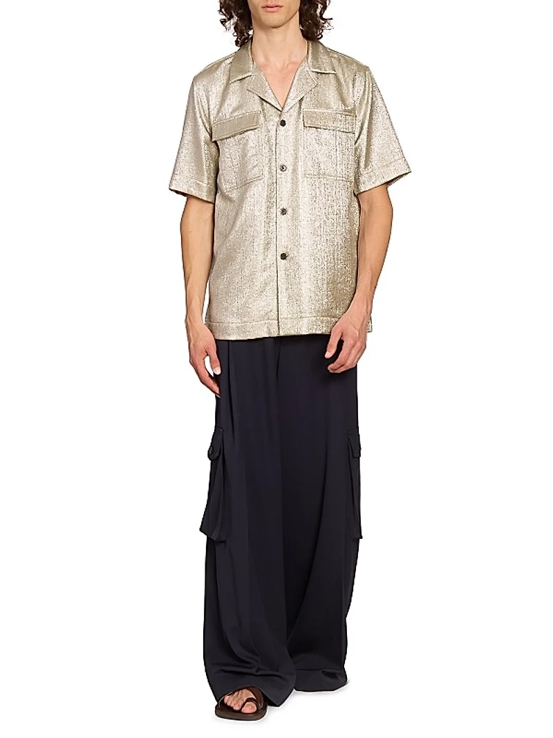 Cameron Shimmering Lamé Shirt