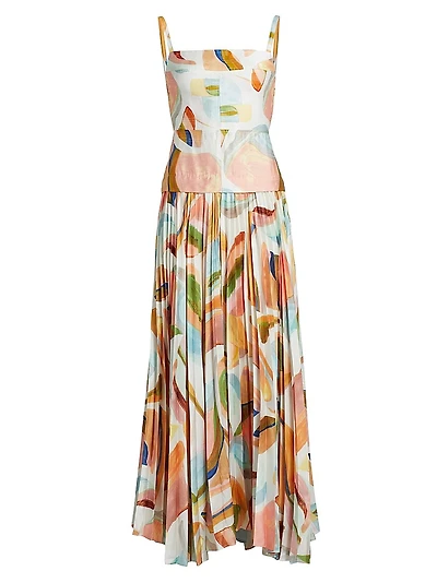 Leasgill Watercolor Maxi Dress