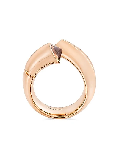 Oera 18K Rose Gold & Brown Diamond Ring