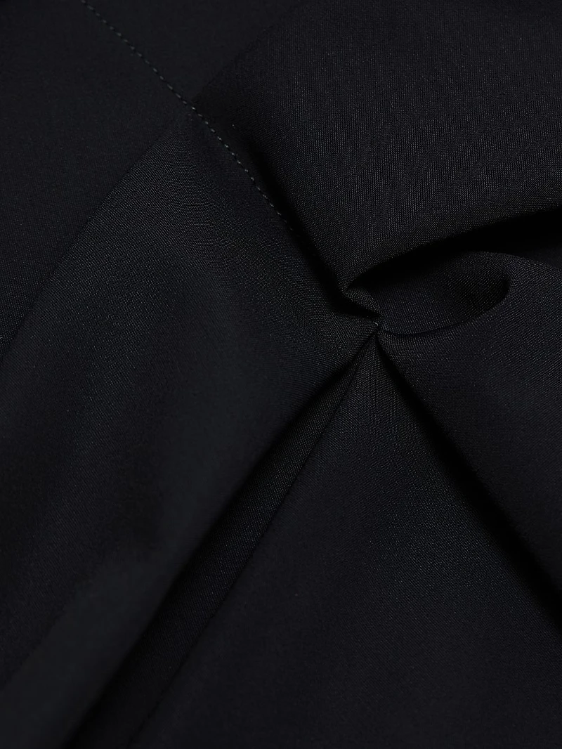 Ferflum Collared Skirt Ruffle Cocktail Dress