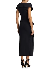 Norshana Portrait-Neck Cocktail Dress