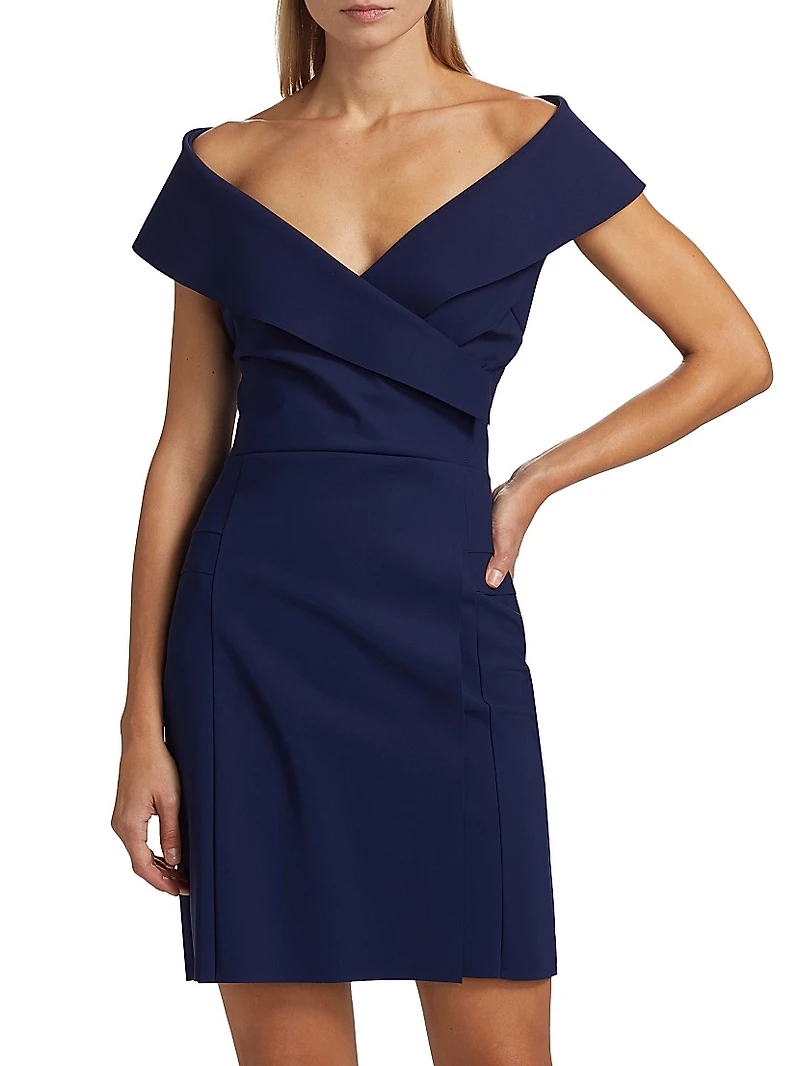 Nosma Button-Front Cocktail Dress