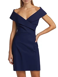 Nosma Button-Front Cocktail Dress