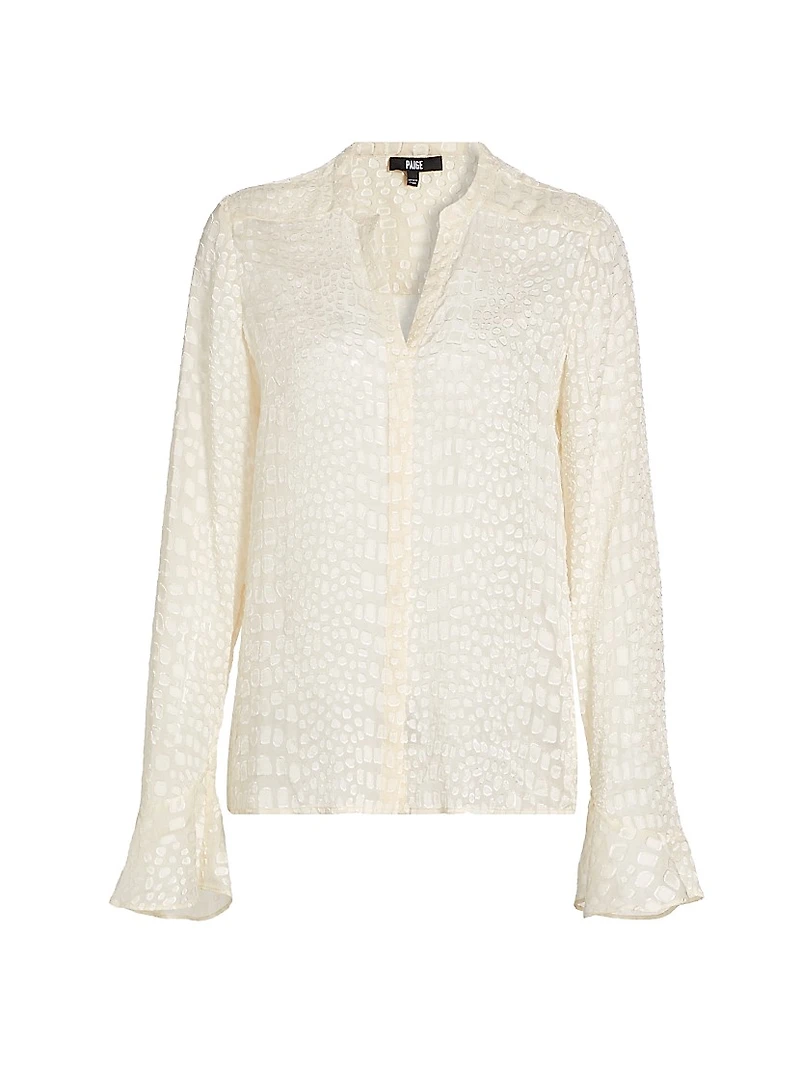 Pepita Quilted Silk-Blend Jacket