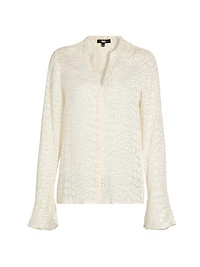 Pepita Quilted Silk-Blend Jacket