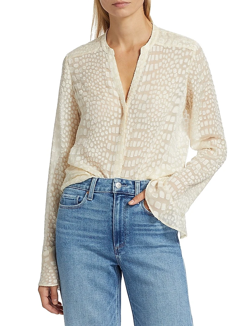 Pepita Quilted Silk-Blend Jacket