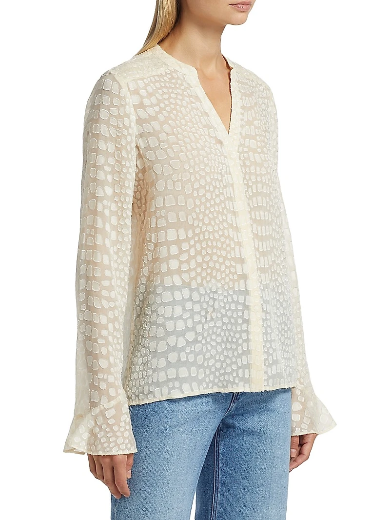 Pepita Quilted Silk-Blend Jacket