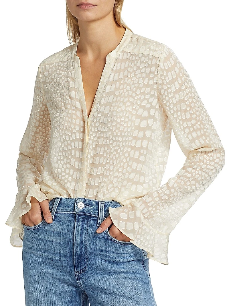 Pepita Quilted Silk-Blend Jacket