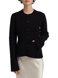 Wool-Cashmere Knit Cardigan