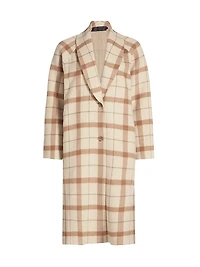 Austin Check Wool-Blend Coat