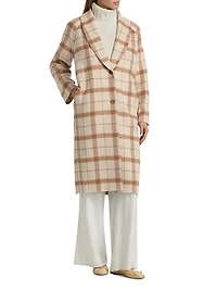 Austin Check Wool-Blend Coat