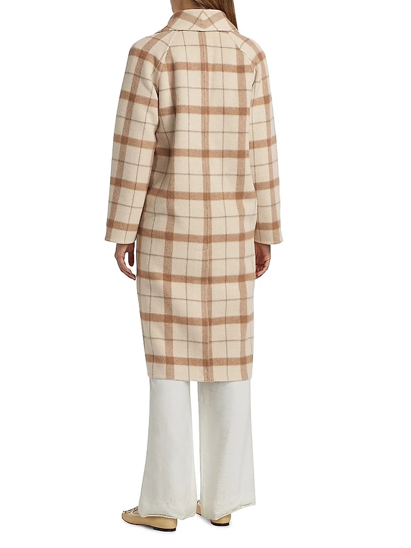 Austin Check Wool-Blend Coat