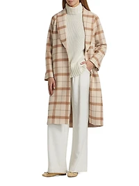 Austin Check Wool-Blend Coat