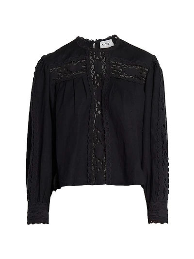 Valmira Lace Linen & Cotton Top